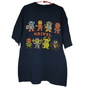 ☀AVENGERS ☀  IRON MAN Boys PIXELATED t-shirt MARVEL SUPER HEROES